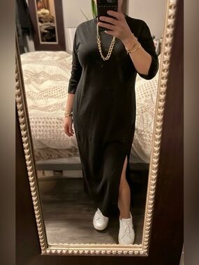 Free people Black Maxi Dress with 2 Side Slits